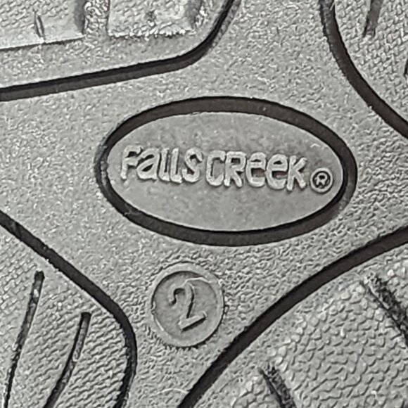 Falls Creek Navy and Lime Green Velcro Strap Closed Toe Bungee Jack Sandals Sz 2 - Picture 16 of 16